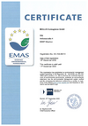 Certified environmental certificate according to EMAS
