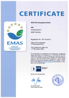 Certified environmental certificate according to EMAS