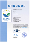 Zertifikat EMAS Umweltmanagement